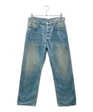 Christian Dior Logo Patch Straight Denim Pants, Sky Blue, Size 31