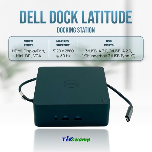 Dell USB-C 4K Thunderbolt Dock Station for Latitude 5501 5510 Laptop NO ADAPTER