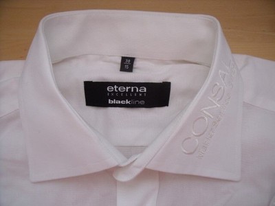 Eterna Werbehemden Blackline Excellent Shirt 38 White Solid Very Good #EE871