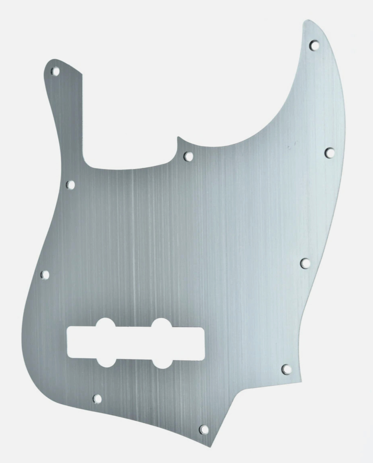 Pickguard Jazz Bass alu brossé silver : plaque de protection élégante pour basse JB 4 cordes
