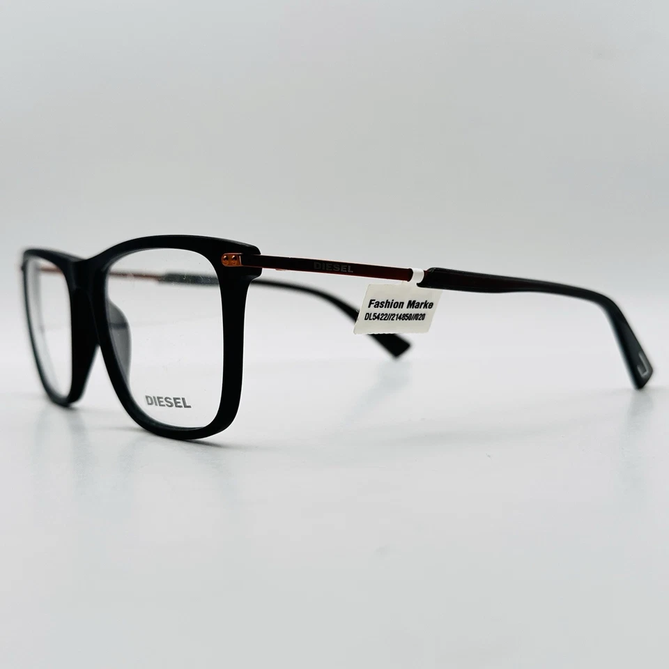 Diesel eyeglasses Men Ladies Oval Black Orange Mod. DL 5422 Logo New - image 3 of 4