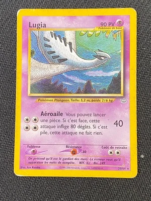Carte Pokémon Lugia 20/64 FR Rare Neo Révélation tbe - Photo 1/4