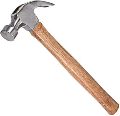 8.8 Ounce Claw Hammer Forged Carbon Steel Head Etched Solid Oak Handle