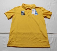 Nautica Boys' Short Sleeve School Uniform Pique Polo JT8 Yellow Size 8 NWT