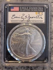2025 First Day American Silver Eagle - PCGS MS70 FDOI - Designer Damstra Signed