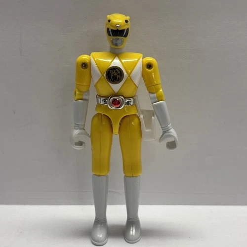 Vintage 1993 Bandai Yellow Ranger  Power Rangers 4.5" Inch Action Figure