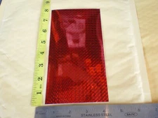 10 PCS. HOLOGRAPHIC FISHING LURE TAPE 4" X 8"/FLASHER PRISM, RED