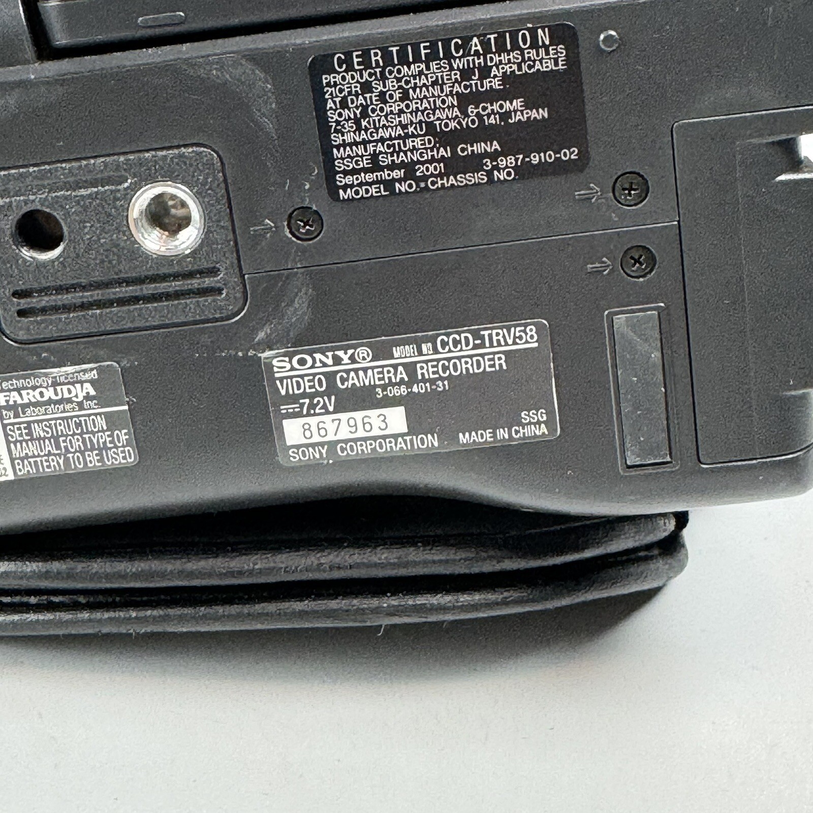 Sony CCDTRV58 Handycam Hi8 8mm Video8 Camcorder Video Tape Record Play
