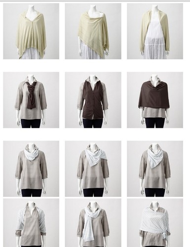 MUJI Purple Warm Feeling Multi CAPE with button Scarf Shawl Stole Muffler Poncho - Picture 3 of 8