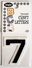 WRIGHTS 2-inch BLACK Iron-On Paintable Embroidered CRAFT LETTERS - 7