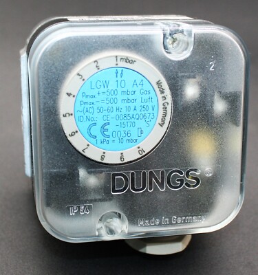 One (1) Dungs LGW 10 A4 Differential Pressure Switch Germany 10 mBAR NEW |  eBay