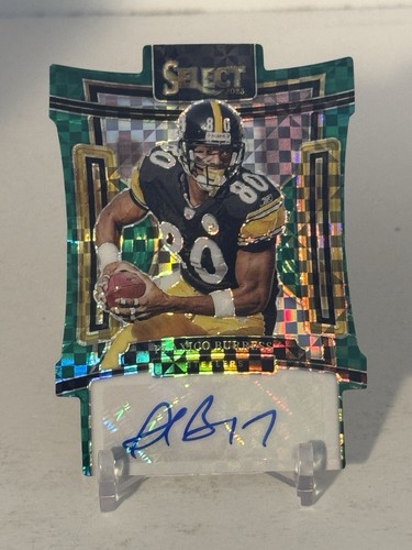 Plaxico Burress 2023 SELECT GREEN PRIZM DIE CUT AUTO 2/5 Auto C22 - Picture 4 of 8