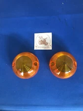 LUCAS Amber Turn Signal Replacement Lens Pair for 6060062 BSA Norton Triumph
