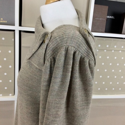Jersey Arket mediano beige avena de gran tamaño grueso tejido plegable sobre el cuello para mujer - Imagen 13 de 20