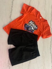 Boys Graphic Monster Truck T-Shirt  Shorts Set Cotton Blend Multiple Colors Siz