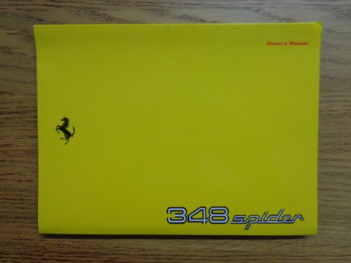 Ferrari 348 Spider Besitzerhandbuch/Handbuch (US-Version 1995 Modelljahr)