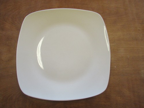 Gibson MADISON COURT WHITE Soft Square Salad Plate 8 in 1 ea 7 available - Picture 4 of 5