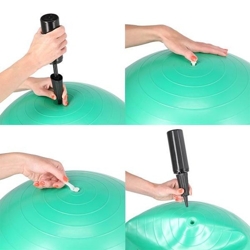 HMS GymBall 75cm gonfiabile Colore Blu con Pompetta Inclusa Palla Ginnica - Imagen 4 de 4