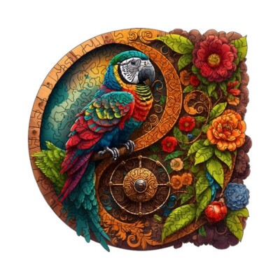 Parrot Flower Wooden animal puzzle for adult Beautiful Gift Package, family game