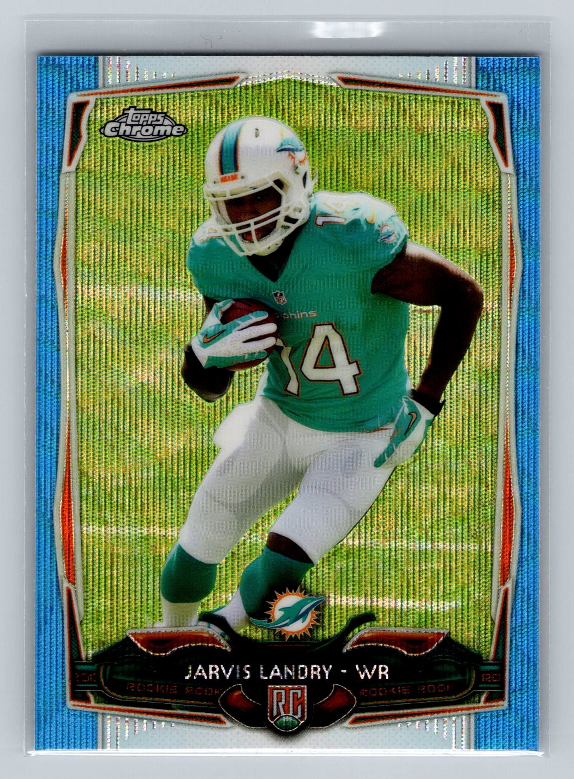 2014 Topps Chrome Jarvis Landry Blue Wave Refractor #177 Miami Dolphins