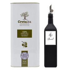 Olivenöl 5 Liter Cretalèa aus Kreta inkl. Gratis Flasche + Free-Flow Ausgießer