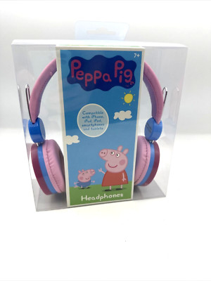 Peppa Pig Headphones Over The Ear Safe Soft and Cushioned Ear Pieces Pink NEW