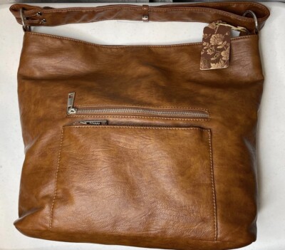Sam And Hadley Whiskey Brown Vegan Friendly Tote Purse Brand New With Tags.