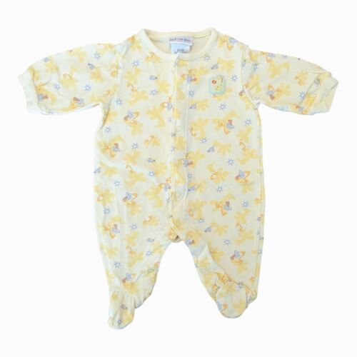 Vintage Baby Boy Girl Clothes Carter's 0-3 Months Unisex Sleeper Yellow Giraffe - Picture 1 of 4