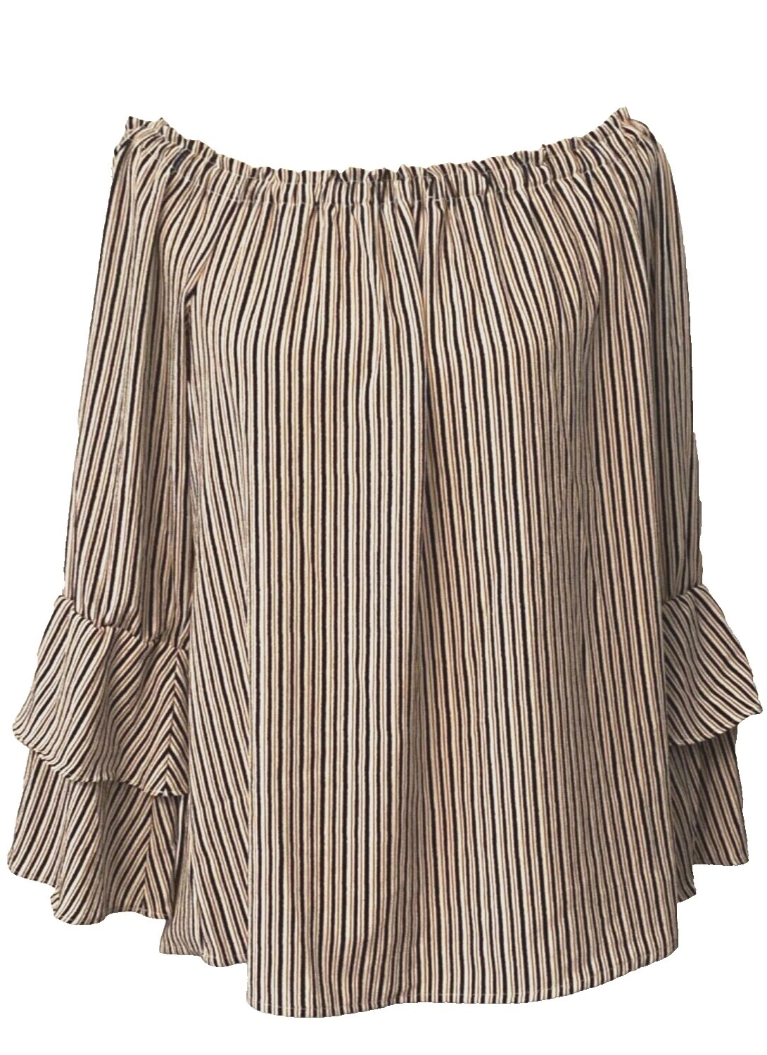 Camisetas A Rayas Informal Gótico para Mujer