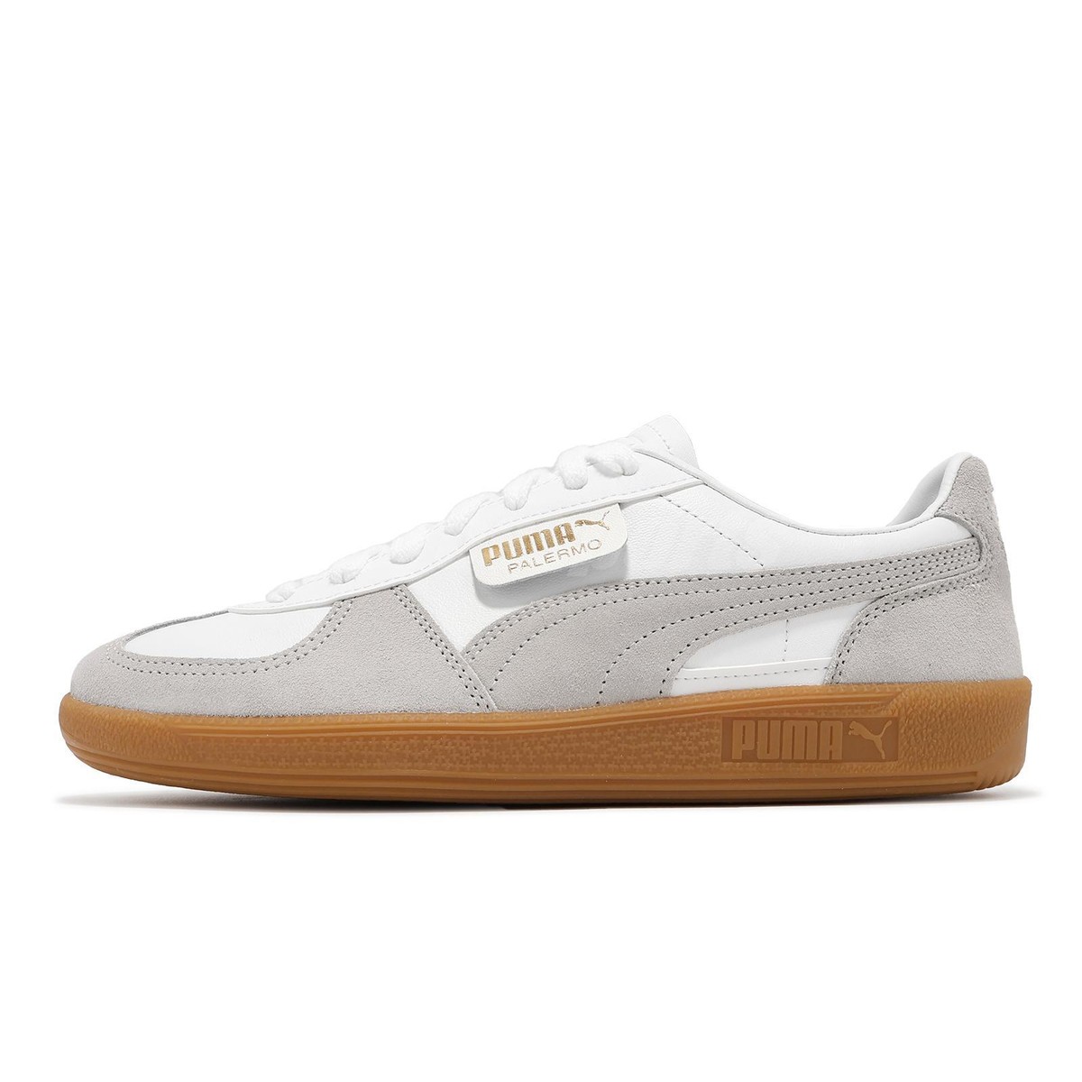 ★PUMA★ Palermo Lth White Grey Gum 39646401 396464-01 Puma Palermo Leather 'White Vapor Grey Gum' 396464-01