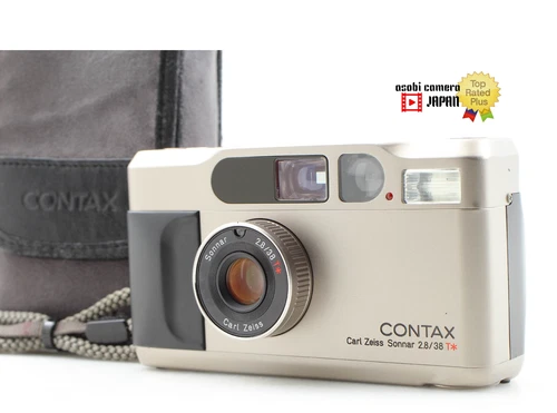 Read [N MINT +++ w/ Case ] Contax T2 Silver Point & Shoot Film Camera From JAPAN