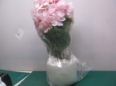 Artificial Flowers Double-Sided Real Touch Large Hydrangea Pink Silk Potted Fake