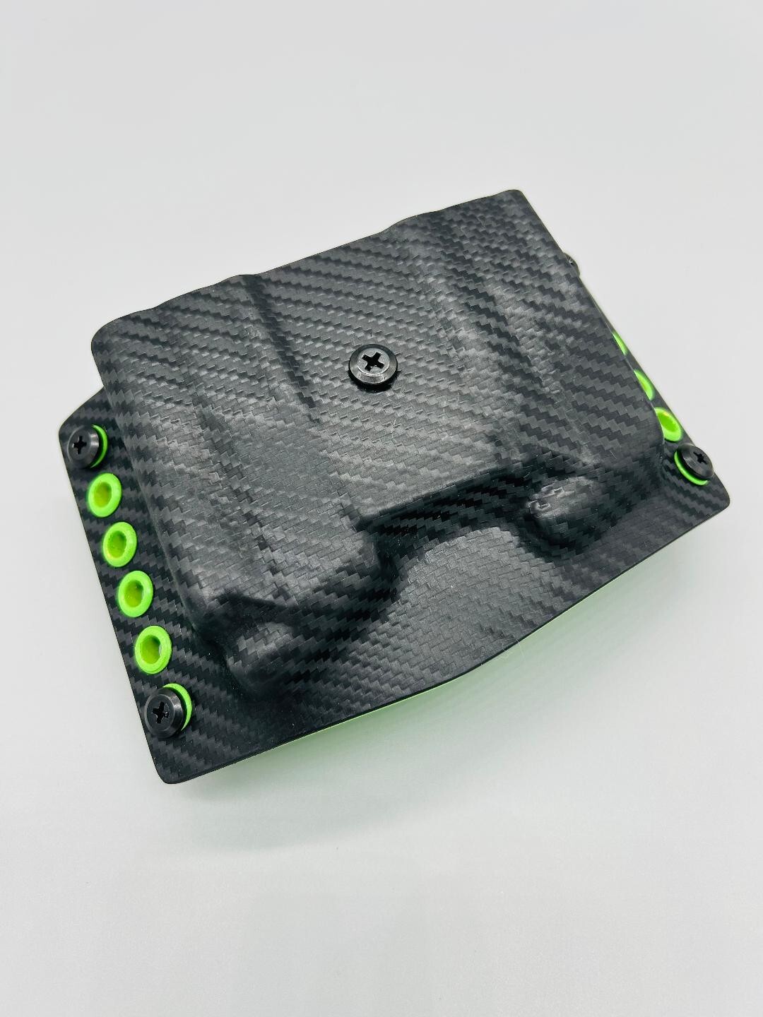 Springfield XDE 3.3 Double Mag Pouch Black Carbon Fiber & Zombie Green Kydex USA-image