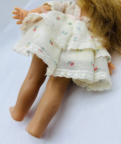 Vintage Puppe Erdbeerblond 12 Zoll Orig Kleid Schlafaugen 80er Jahre Gata - Bild 9 von 9