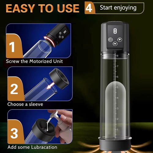 Electric Penis Vacuum Pump Sucking Training Masturbator Enlarger Suction Sex Toy - Picture 8 of 12