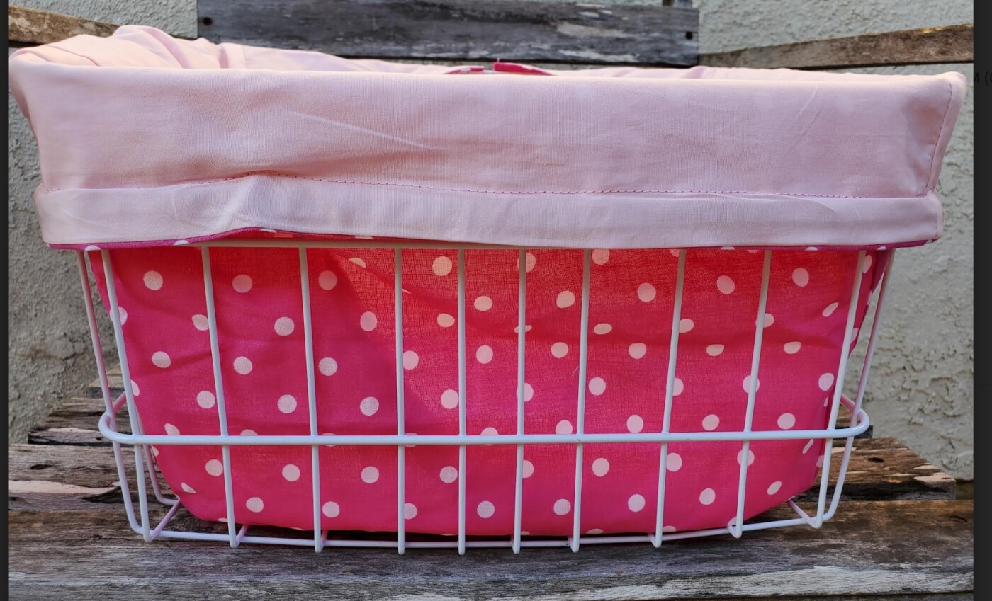 NEW- Bike Bicycle Basket liner cover - pink 