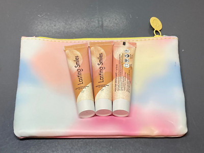 3x Lasting Smiles Polish Exfoliant Lip Scrub 0.5 oz each Sealed New + Bag