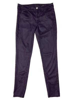 American Eagle Outfitters Waxed Skinny Jeans Womens 6 Purple