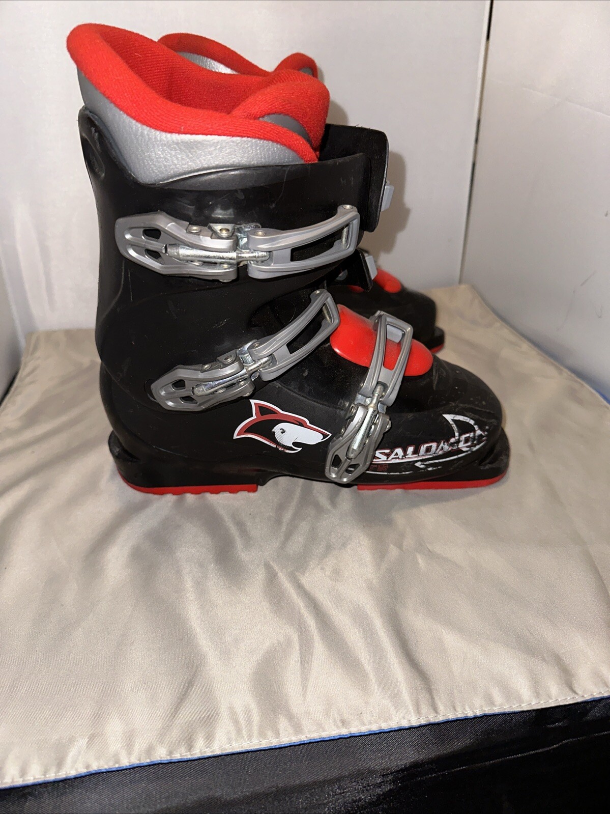 Scarponi da sci Salomon T3 Mondo 23 23 5 276 mm US Uomo 7 5 Donna 8 5 Nero Rosso