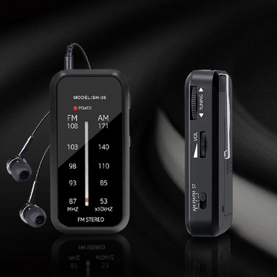 Emergency Radio with Back Clip Hand Radio Music Player for Walk Jogging