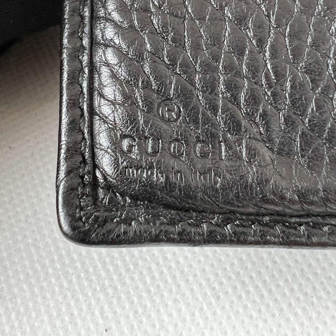 ①GUCCI Tri-Fold Wallet Interlocking G Gucci Trifold Wallet Soho Interlocking Gg Leather Logo