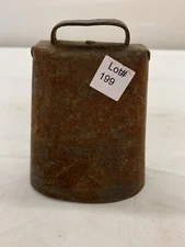 Genuine Antique Hand Wrought Riveted Cow Bell  Complete W/Original Clapper NICE!