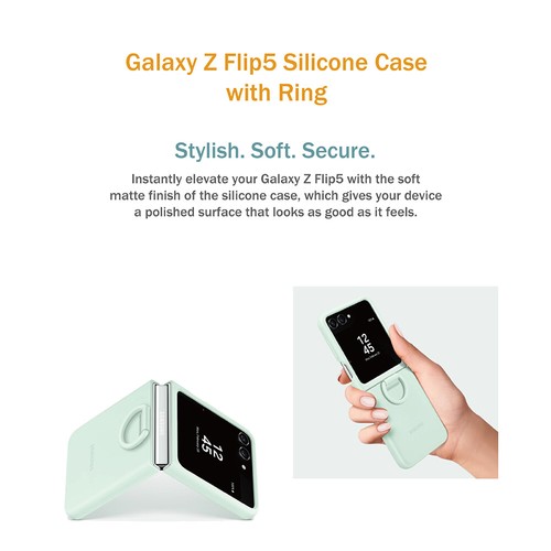 Original Samsung Official Galaxy Z Flip5 Silicone Case with Ring (EF-PF731) - Picture 20 of 28