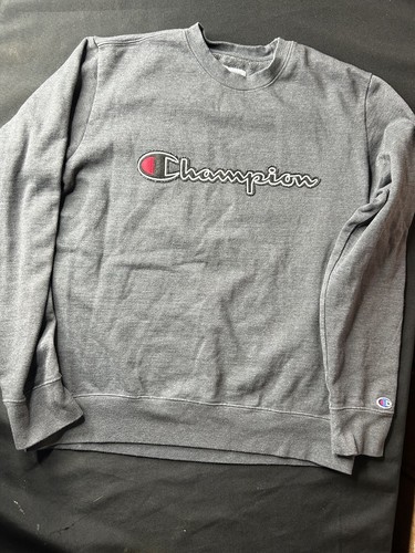 Champion Authentic Athleticwear grau/schwarz Rundhalsausschnitt Sweatshirt Herren Größe Medium - Bild 2 von 5