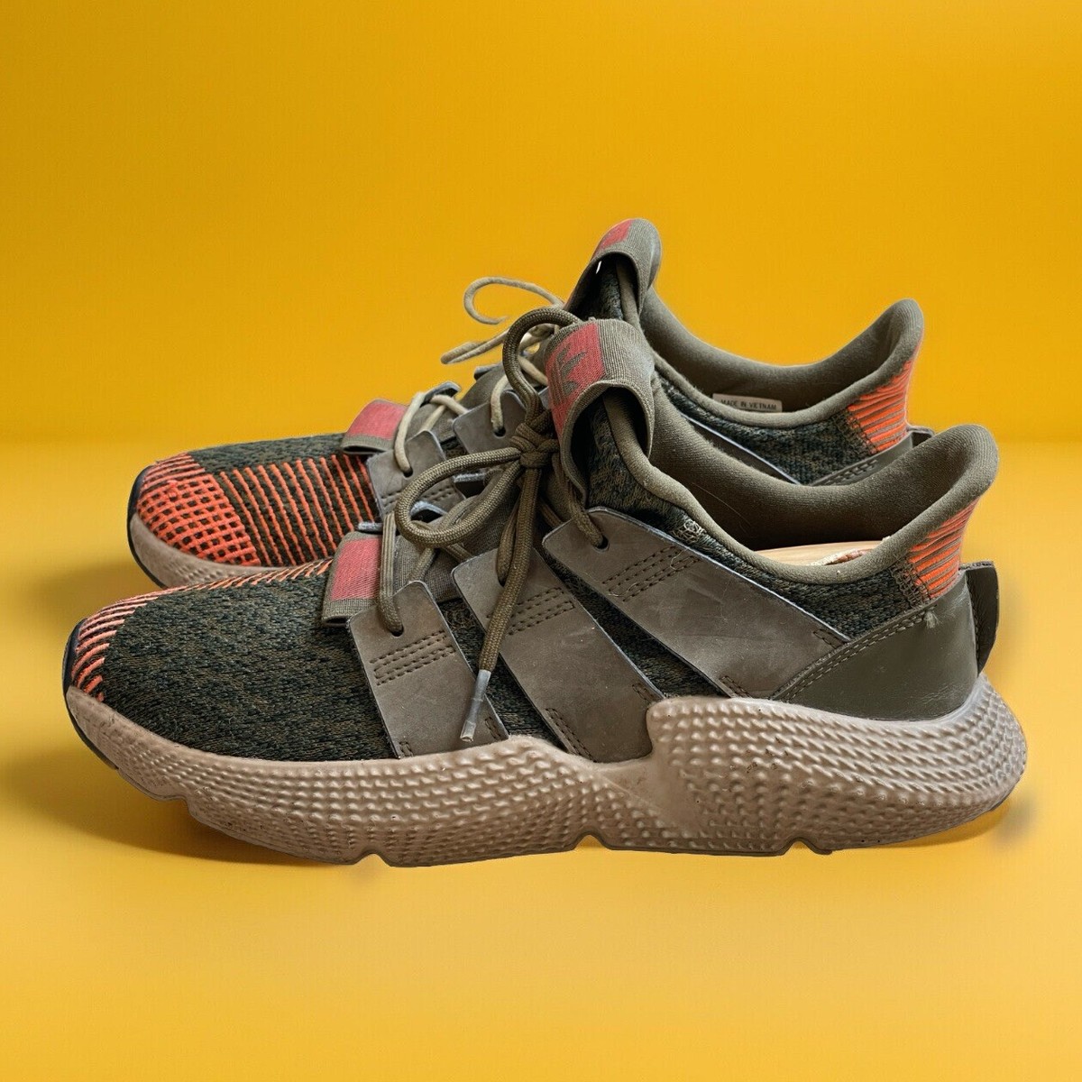 Adidas Prophere Trace Olive Green Orange Size Men’s Sneakers Shoes  EUC
