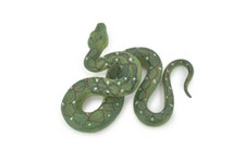 Toy Snake Green Tree Python, Decor Rubber Realistic Model, Gift, 6" CH511 BB157