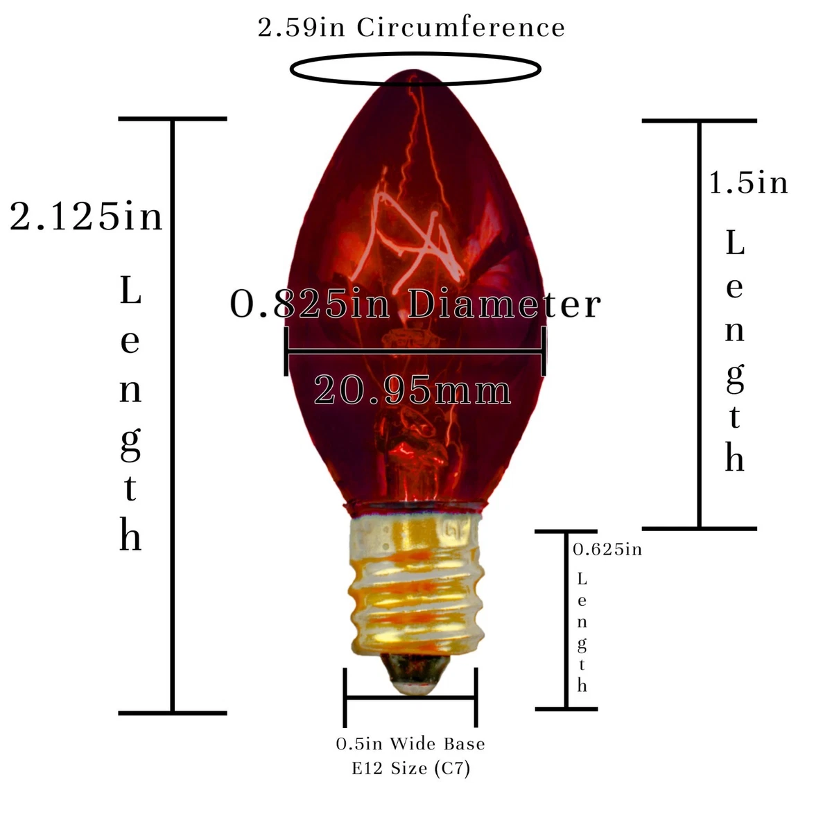 C7 red replacement bulbs deals