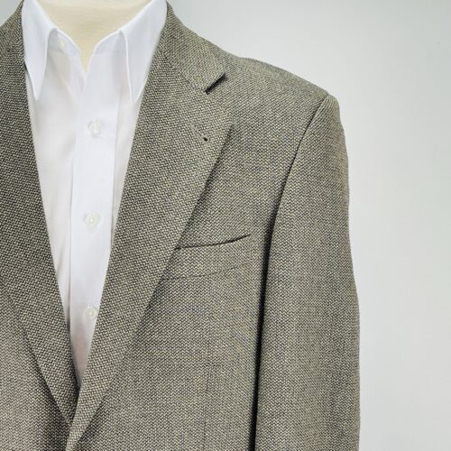 Robert Stock Silk Wool Sport Coat Mens 42L Brown Blazer Suit Jacket - Picture 6 of 13