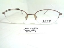 Vintage IZOD Stainless Steel Eyeglasses 341 Half Rim Japan Brown ADD-29 