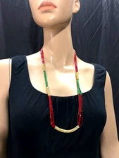 Nnp58 Tribal Ethnic multicolor Pote Bead Gypsy Village Handmade strand Necklace